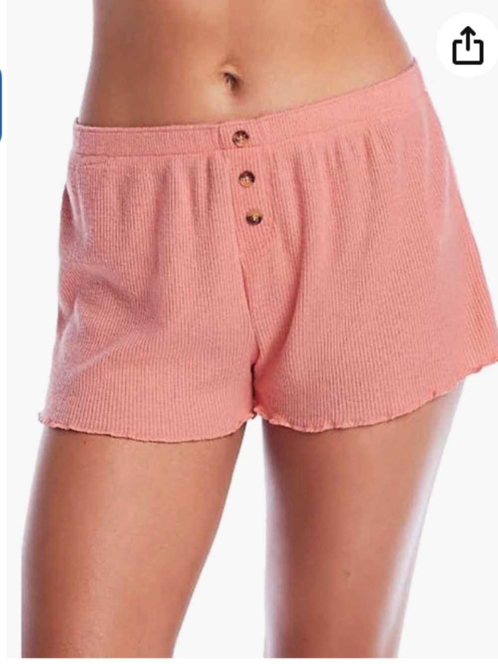 NWT PJ Salvage Textured Coral Sleep Shorts